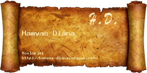 Hamvas Diána névjegykártya